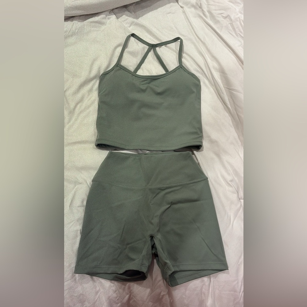 SOLD Never Worn, Biker Shorts Workout Set